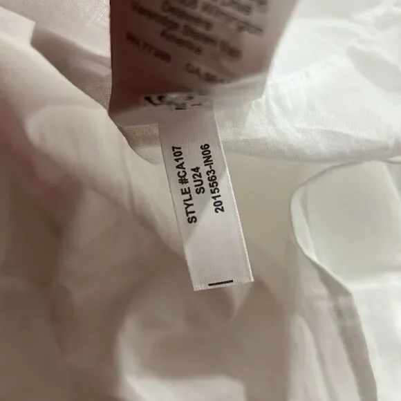 J.Crew Factory Scalloped-trim Tiered Midi Dress in White CA107 NWT - Picture 12 of 12